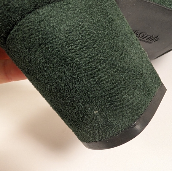 Life Stride Admire Forest Green Suede Ankle Strap Block Heel Pumps - Picture 7 of 16